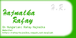 hajnalka rafay business card